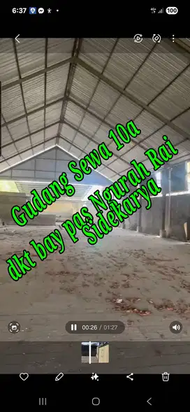 Gudang Sewa 10a dekat Jln Bay Pass Ngurah Rai Sidekarya Denpasar Bali