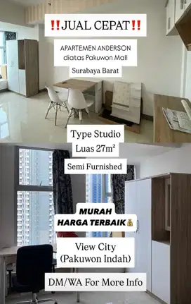 Apartement Anderson Pakuwon Studio Semi Furnish dkf Benson
