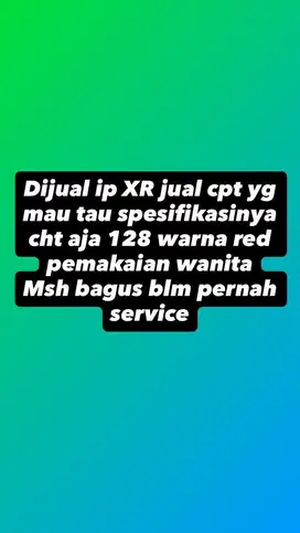 Jual cepet Iphone XR second 128