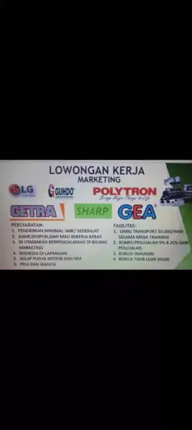 Marketing/sales lapangan