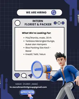 INFO LOKER FLORIST & ADMIN ONLINE SHOP