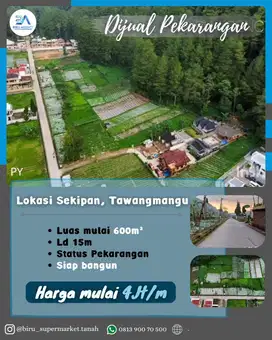 Tanah Lokasi Sekipan Tawangmangu
