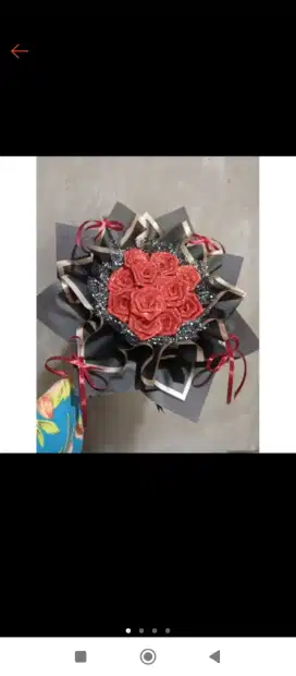 Buket bunga satin 10 tangkai/buket wisuda