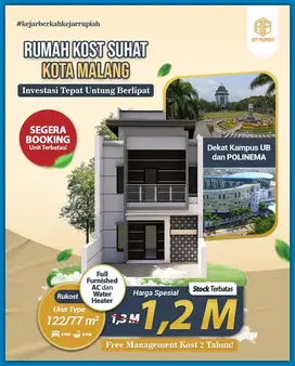 Kos Eksklusif Dekat Kampus UB – Nyaman, Aman, Untung!