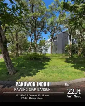 Dijual Tanah Cluster Elite Pakuwon Indah