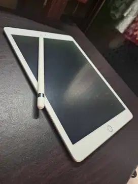 iPad 7th Gen 128GB WiFi + Apple Pencil Gen 1 Ori | Charger Indo Kepala