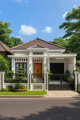 Perumahan di pinggir jalan raya , lokasi di kota depok