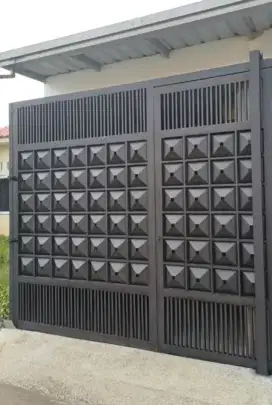 Pagar pintu gerbang plat Tempahan