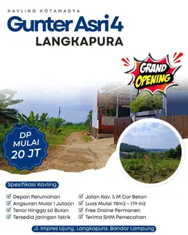 PROMO KAVLING MURAH di GUnter BANDAR LAMPUNG