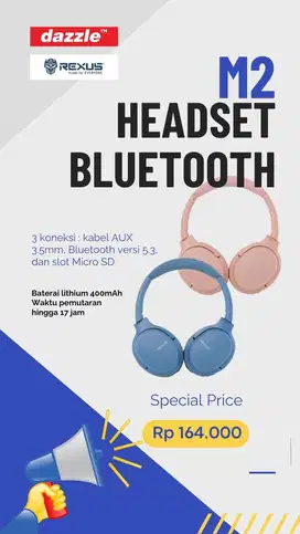 Headset Wireless rexus M2