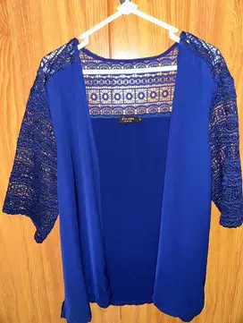 Cardigan Wanita Motif Polos Model Jaring Bunga2 (Preloved)