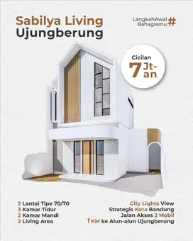 Jual Rumah Termurah Syariah Sabilya Cluster dipusat Kota Bandung