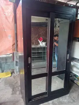 lemari 2 pintu sliding jati murah