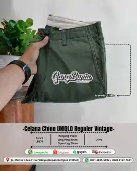 Celana Chino UNIQLO Reguler Vintage Original