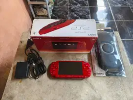 Playstation Portable PSP Slim 2000 Deep Red Fullset 8GB 00
