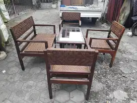 kursi tamu jati lawasan antik klasik