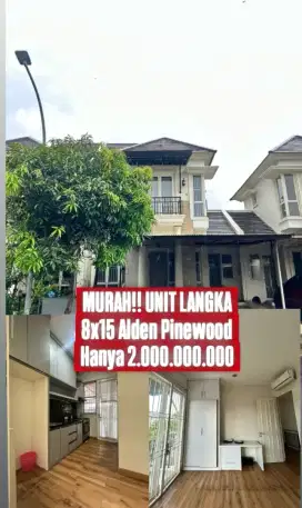 SUPER MURAH RARE UNIT 8x15 Alden Pinewood Banjar Wijaya Dkt Modernland