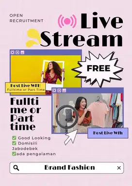 Freelance Bussiness Development Part Time ( Cari yang mau host live)