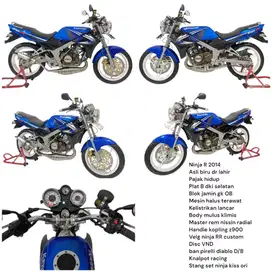 Ninja R 2014 biru asli plat B dki selatan pajak panjang baru bayar
