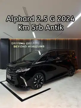 Alphard 2.5 G Bensin AT 2024 Hitam B1629DOT Nik 2023 Km5rb