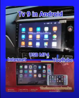 TV 9 in Android Bs Wifi for paket sound double din audio tape bagus
