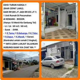 Rumah siap huni di komplek jual murah di Kemang-Bogor