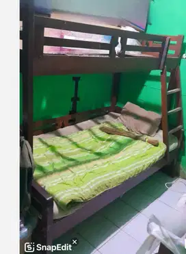 Tempat Tidur Tingkat Kayu Jati Kokoh