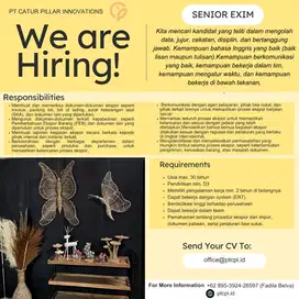 Lowongan Staff Exim