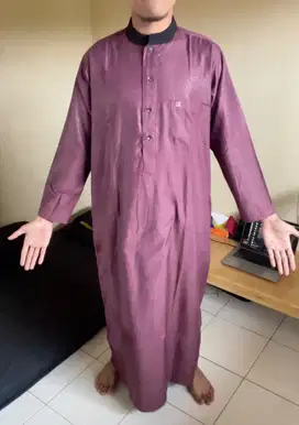 Gamis Pria Maroon Elegan – Koko Panjang Premium | Ukuran XL