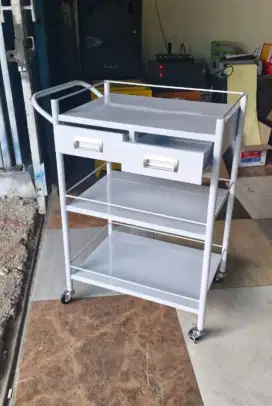 Trolley instrument 3 rak laci besi
