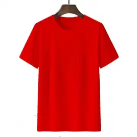 Kaos polos warna merah cowok cewek size L