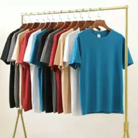 Kaos polos berbagai warna size L cowok cewek
