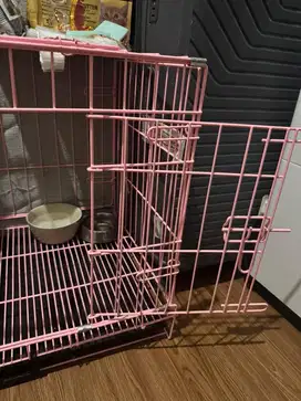 Dijual kandang kucing plus tempat makan dan tempat bab