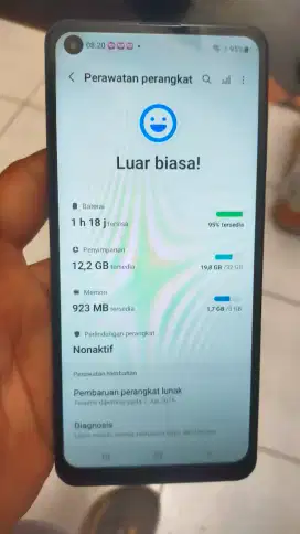 Jual hp bekas Samsung a21s ram 3 nomines lecet pemakaian