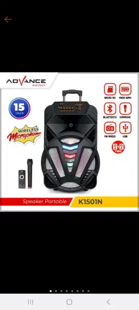 Advance Speaker Bluetooth Portable Karaoke TWS +1xmic Wireless