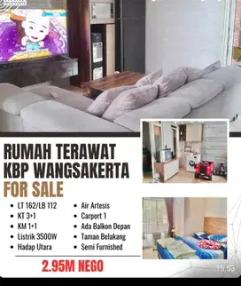 Termurah! Rumah terawat wangsakerta kota baru parahyangan