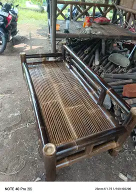 Jual kursi dan bale dr bambu hitam asli