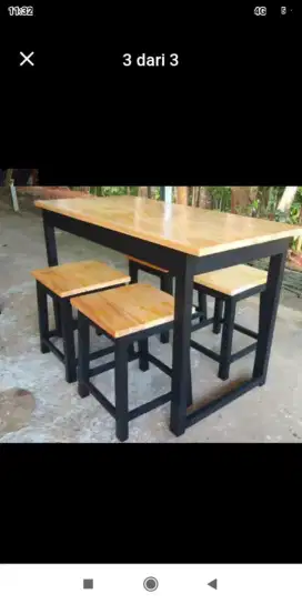 Meja kursi warung makan