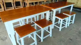 Ready stok set meja kursi kedai