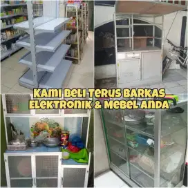 Kami beli terus Etalase Rak Toko, Sofa Kursi tamu dll Barkas anda