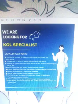 Marketing/KOL (SPECIALIST)