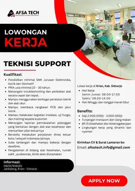 Lowongan TEKNISI