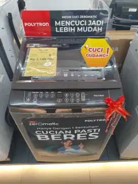 Cuci Gudang Mesin Cuci Polytron 8 KG Cicilan Tanpa DP Gratis 2x Cicila