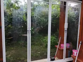 lemari gamis gantung kaca cermin 4 pintu