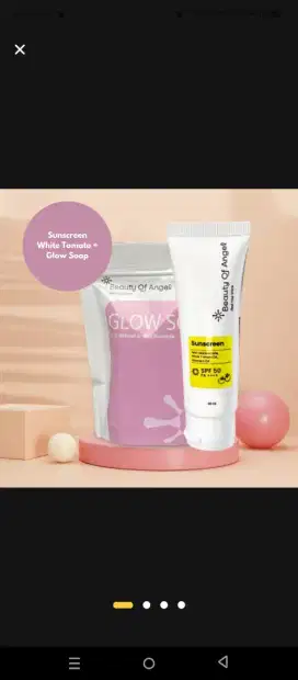 Sunscreen SPF 50 PA+ White Tomato dan Glow Soap