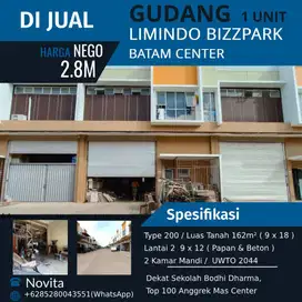 1 Unit Gudang LIMINDO BIZZPARK Batam Center