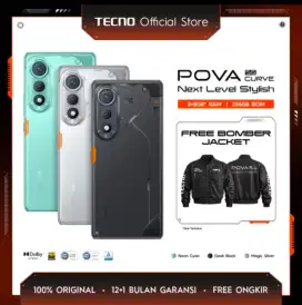 Tecno pova curve 5G 8/256 BARU SEGEL magic silver free jaket bomber