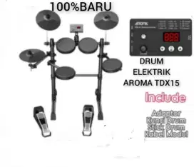 100%br TERMURAH DRUM ELEKTRIK CHINA AROMA TDX15