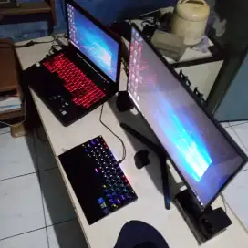 ASUS TUF Gaming FX504GE i7 bonus berlimpah, monitor, keyboard, tv box.