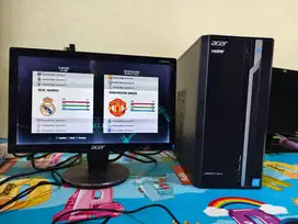 sepaket PC acer intel gen 7 ram 16gb DDR4 SSD Spiker internal Monitor